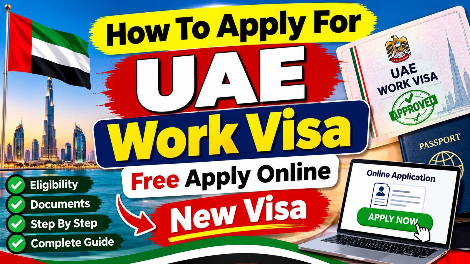 How To Apply For UAE Work Visa Free Apply Online New Visa